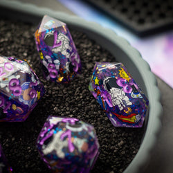 Space Bear Handmade Resin DND Dice Set (ONLINE ORDER ONLY)
