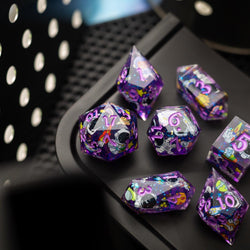 Space Bear Handmade Resin DND Dice Set (ONLINE ORDER ONLY)