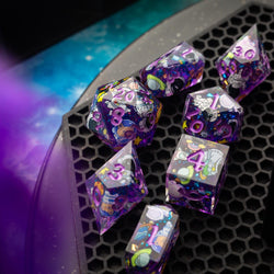Space Bear Handmade Resin DND Dice Set (ONLINE ORDER ONLY)