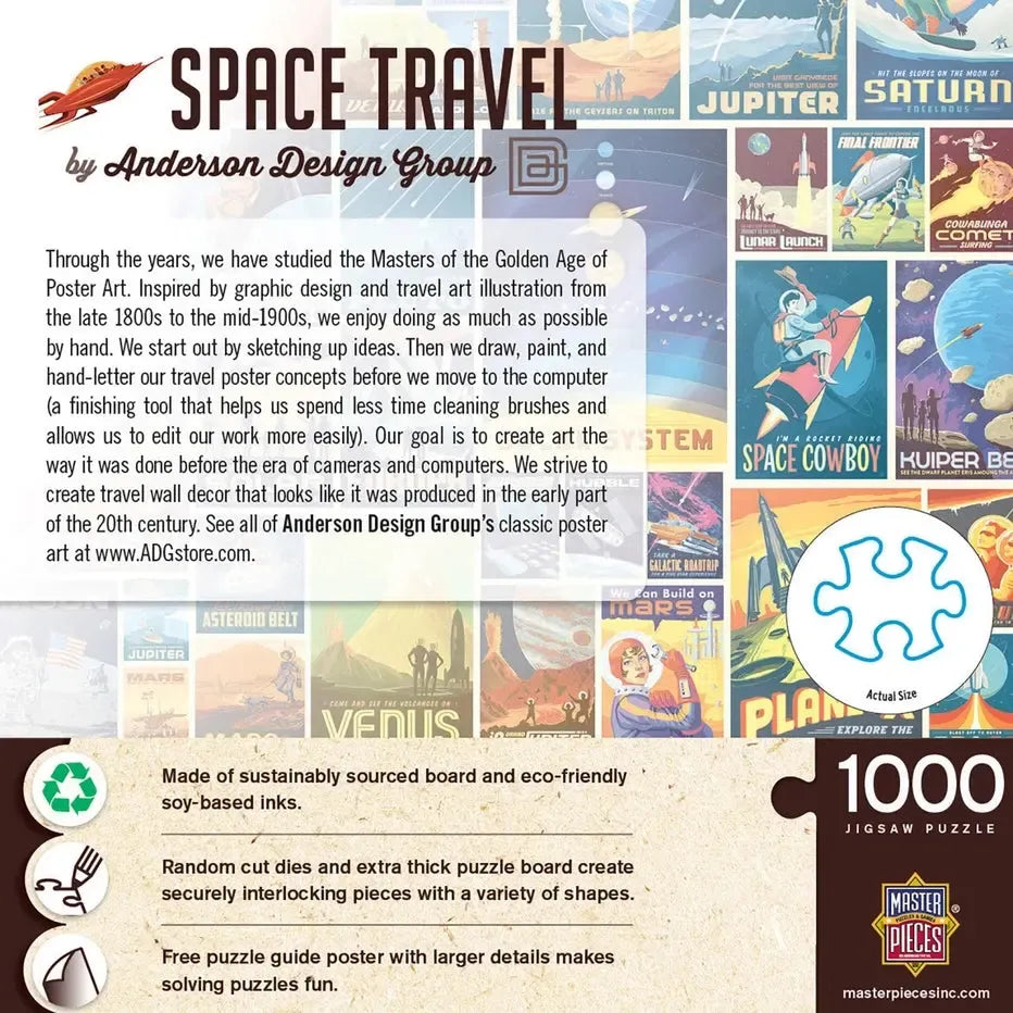 Space Travel by Anderson Design 1000 Piece Jigsaw Puzzle MasterPieces (ONLINE ORDER ONLY)