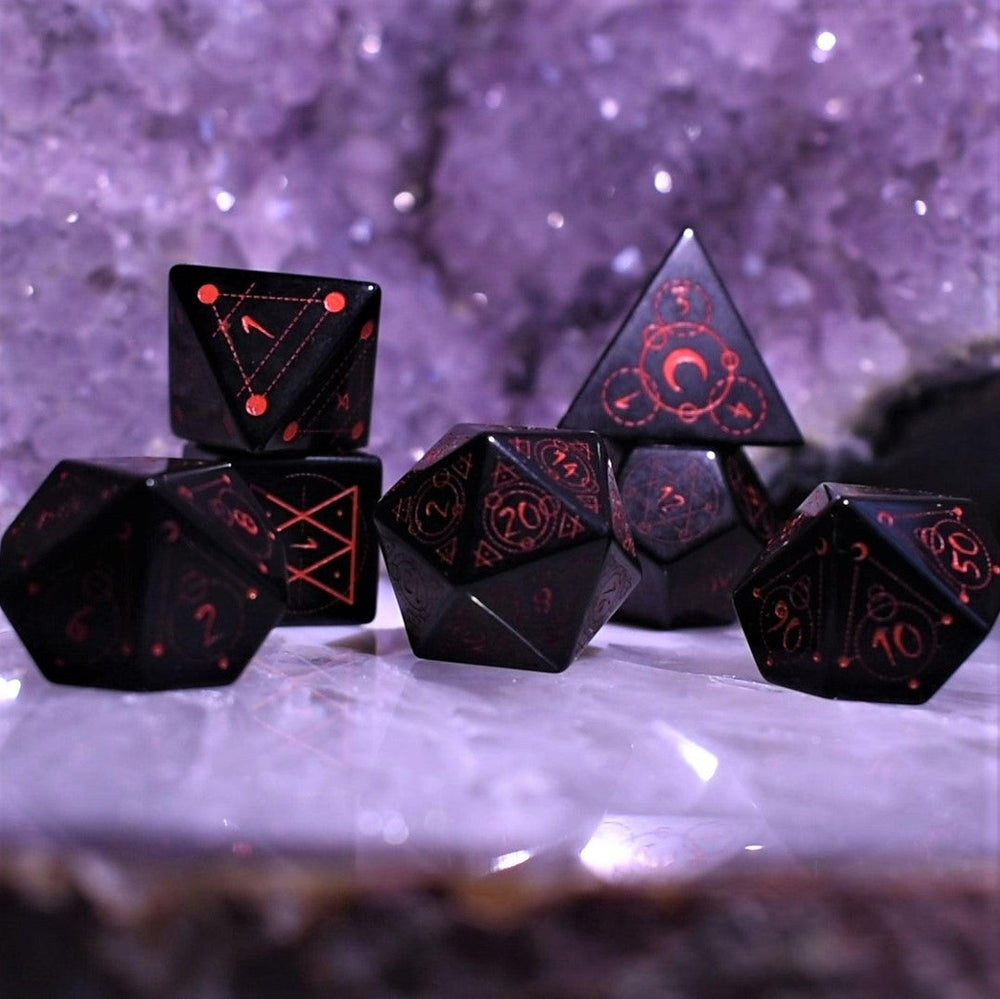 Pre-Order || Spellcaster Obsidian Stone Dice