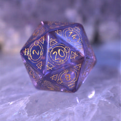 Pre-Order || Spellcaster Purple Glass Dice Set