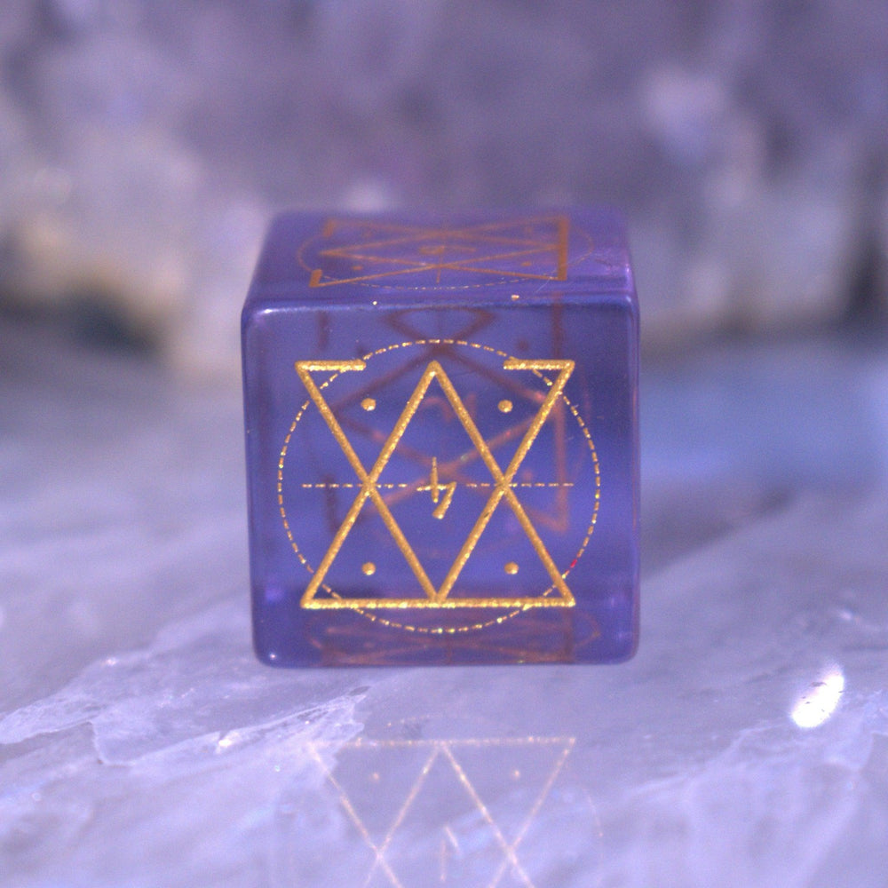 Pre-Order || Spellcaster Purple Glass Dice Set