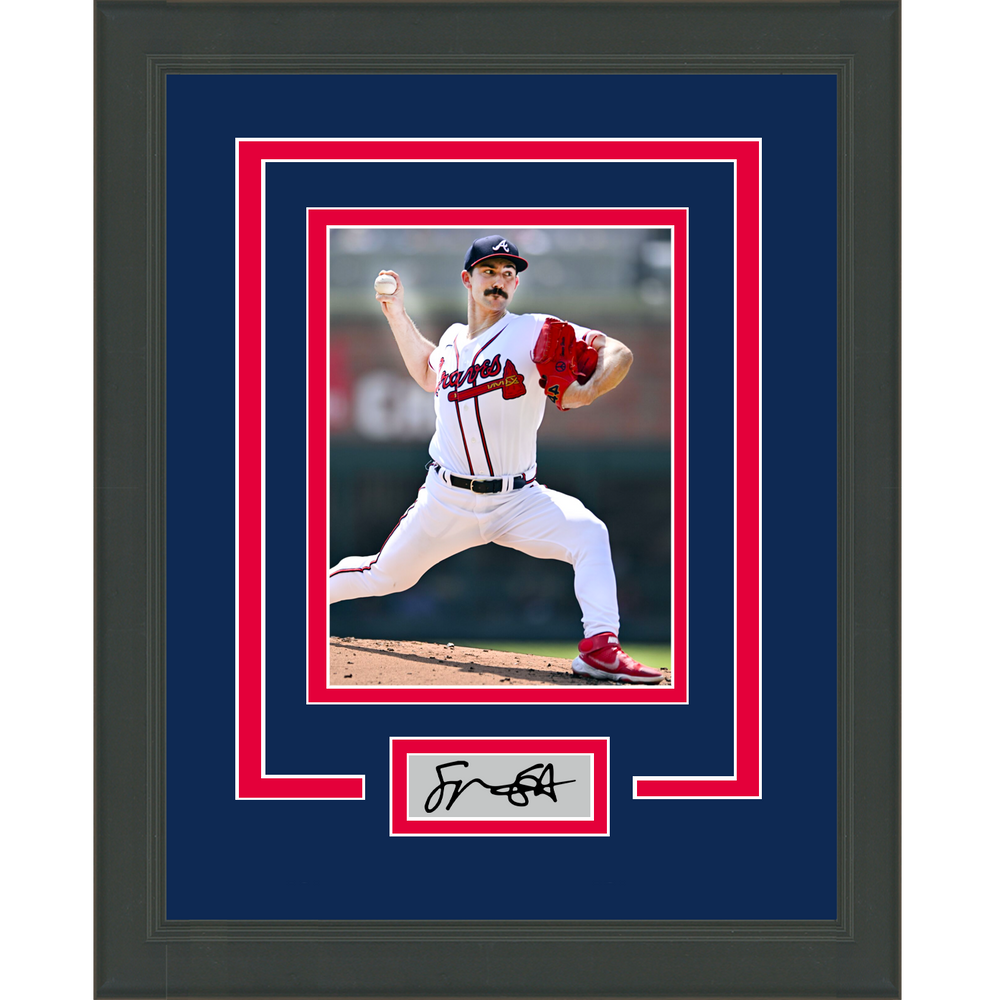 Framed Spencer Strider Facsimile Laser Engraved Signature Auto Atlanta Braves 11x14 Baseball Photo (ONLINE ORDER ONLY)