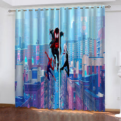 Spider-Man Into the Spider-Verse Curtains Pattern Blackout Window Drapes (Online Order Only)