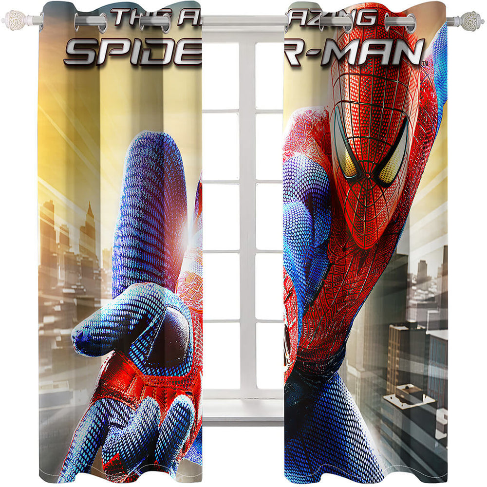 Spider Man Curtains Cosplay Blackout Window Treatments Drapes Room Decor (Online Order Only)
