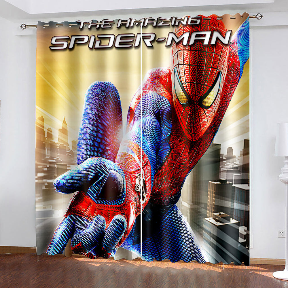 Spider Man Curtains Cosplay Blackout Window Treatments Drapes Room Decor (Online Order Only)