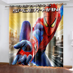 Spider Man Curtains Cosplay Blackout Window Treatments Drapes Room Decor (Online Order Only)