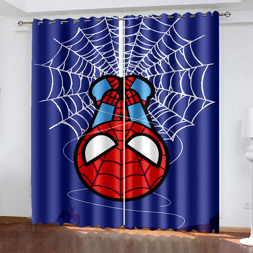 Spider Man Curtains Cosplay Blackout Window Treatments Drapes Room Decor (Online Order Only)