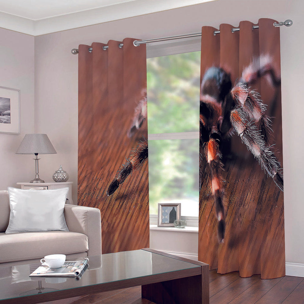 Spider Pattern Curtains Blackout Window Drapes Decoration (Online Order Only)