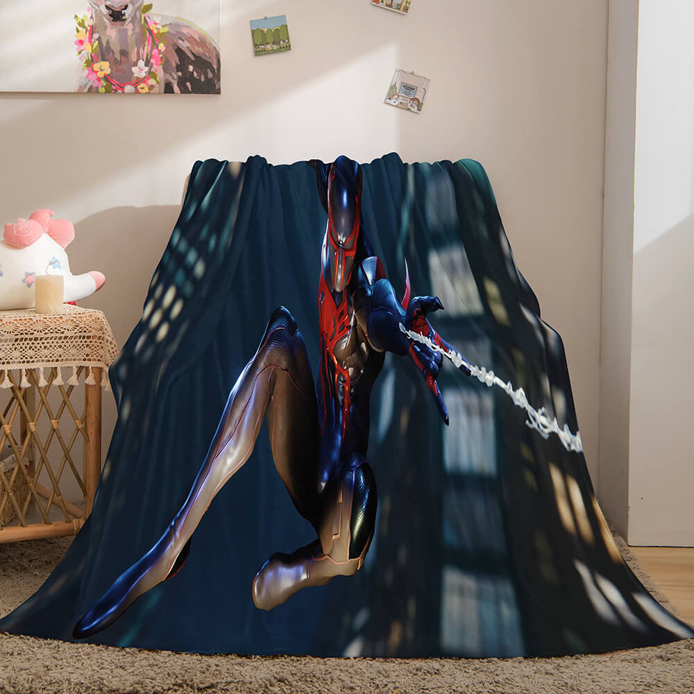 Spiderman Flannel Fleece Throw Cosplay Blanket Shawl Wrap Nap Quilt (Online Order Only)