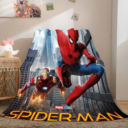 Spiderman Flannel Fleece Throw Cosplay Blanket Shawl Wrap Nap Quilt (Online Order Only)