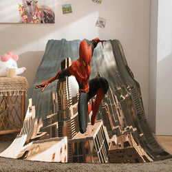 Spiderman Flannel Fleece Throw Cosplay Blanket Shawl Wrap Nap Quilt (Online Order Only)