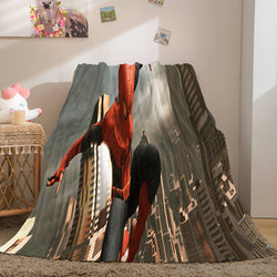 Spiderman Flannel Fleece Throw Cosplay Blanket Shawl Wrap Nap Quilt (Online Order Only)