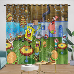 SpongeBob SquarePants Curtains Blackout Window Drapes Room Decoration (ONLINE ORDER ONLY)