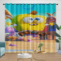 SpongeBob SquarePants Curtains Blackout Window Drapes Room Decoration (ONLINE ORDER ONLY)