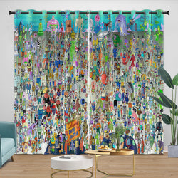 SpongeBob SquarePants Curtains Blackout Window Drapes Room Decoration (ONLINE ORDER ONLY)