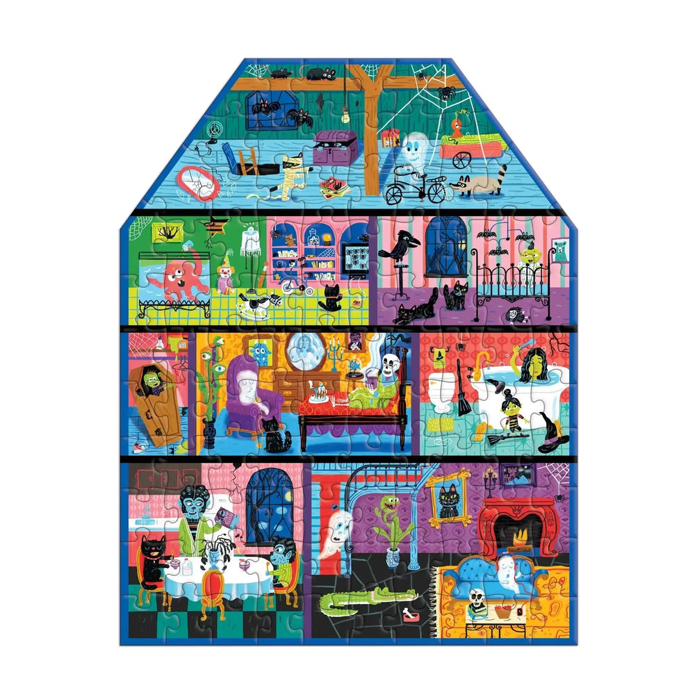 Spooky House 100 Piece Shaped Jigsaw Puzzle Mudpuppy (ONLINE ORDER ONLY)