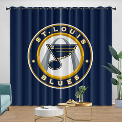St. Louis Blues Curtains Blackout Window Drapes Room Decoration (Online Order Only)
