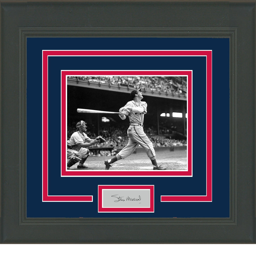 Framed Stan Musial Facsimile Laser Engraved Signature Auto St. Louis Cardinals 11x14 Baseball Photo (ONLINE ORDER ONLY)