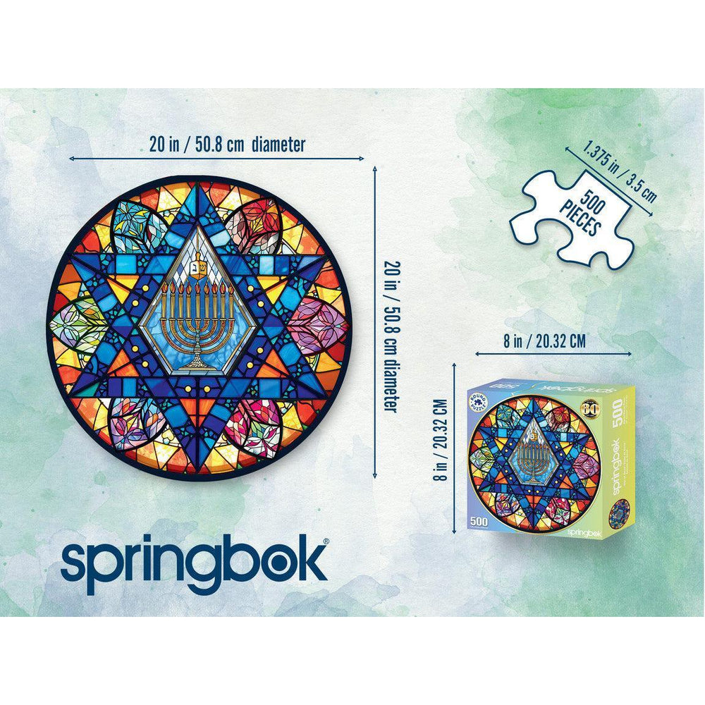 Star of David 500 Piece Round Jigsaw Puzzle Springbok (ONLINE ORDER ONLY)