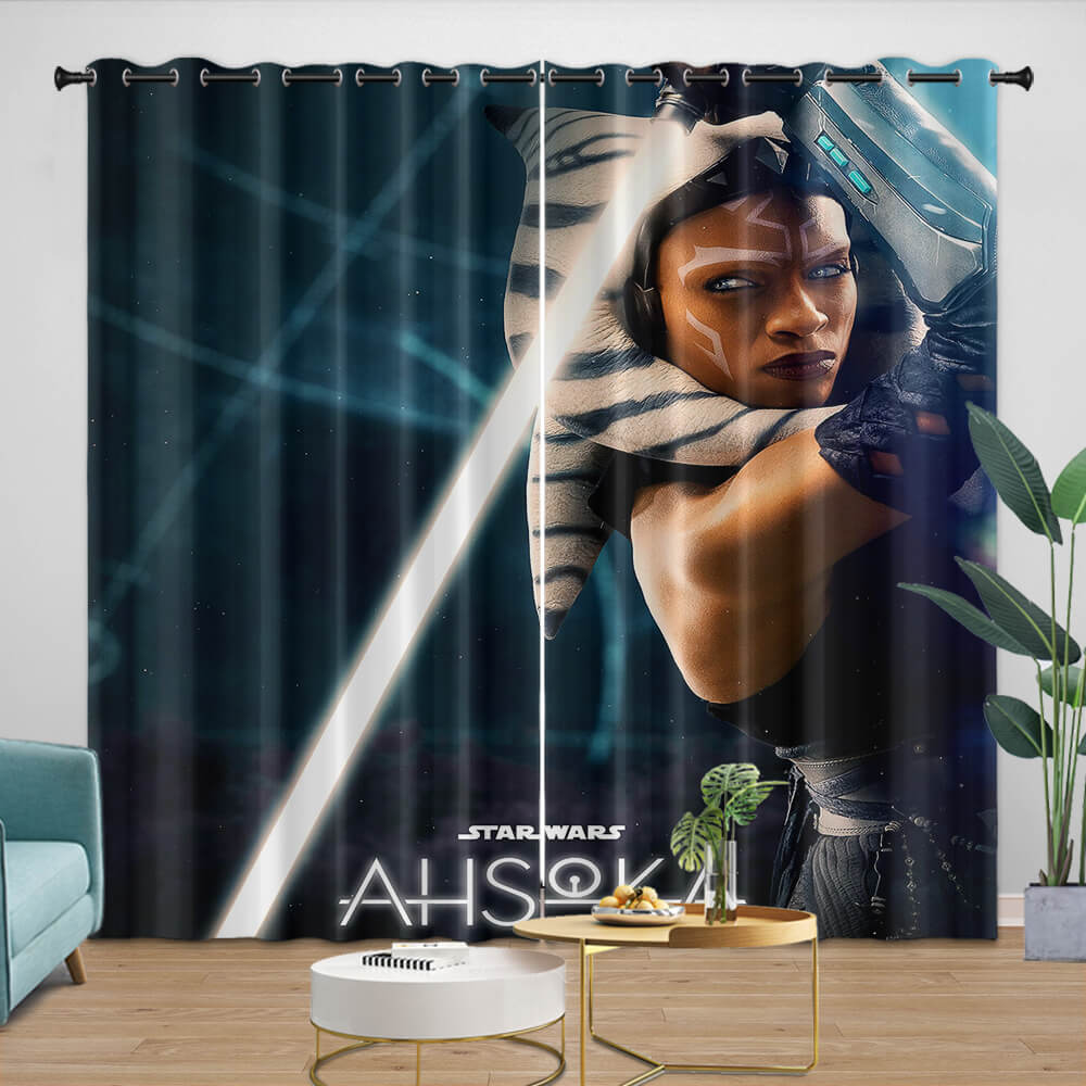 Star Wars Ahsoka Curtains Pattern Blackout Window Drapes (Online Order Only)