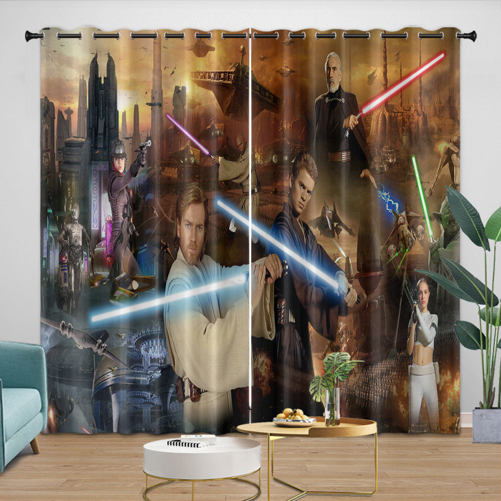 Star Wars Attack of the Clones Curtains Blackout Window Drapes (ONLINE ORDER ONLY)