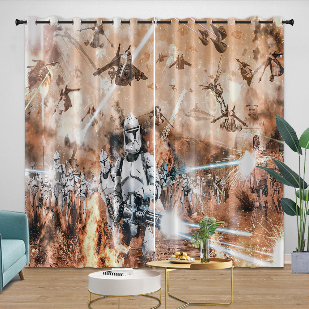 Star Wars Attack of the Clones Curtains Blackout Window Drapes (ONLINE ORDER ONLY)