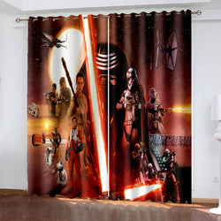 Star Wars Curtains Pattern Blackout Window Drapes (Online Order Only)