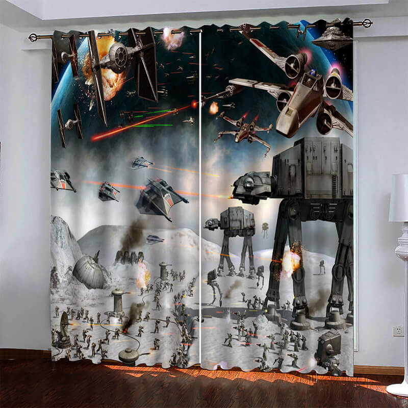 Star Wars Curtains Pattern Blackout Window Drapes (Online Order Only)