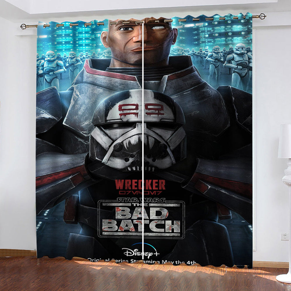 Star Wars The Bad Batch Curtains Pattern Blackout Window Drapes (Online Order Only)