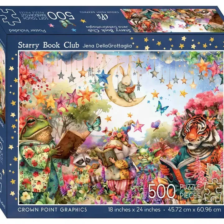 Starry Book Club 500 Piece Soft Touch Jigsaw Puzzle Crown Point (ONLINE ORDER ONLY)