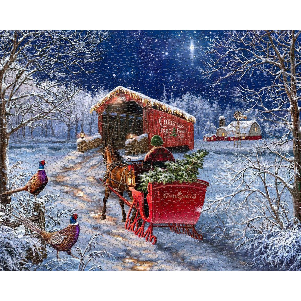 Starry Winter Night 1000 Piece Jigsaw Puzzle Springbok (ONLINE ORDER ONLY)