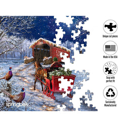 Starry Winter Night 1000 Piece Jigsaw Puzzle Springbok (ONLINE ORDER ONLY)