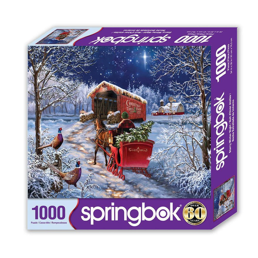 Starry Winter Night 1000 Piece Jigsaw Puzzle Springbok (ONLINE ORDER ONLY)