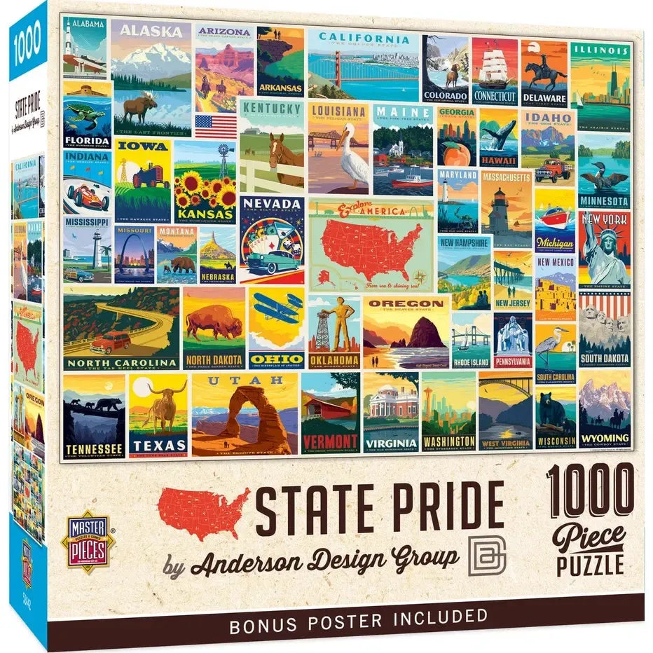 State Pride by Anderson Design 1000 Piece Jigsaw Puzzle MasterPieces (ONLINE ORDER ONLY)