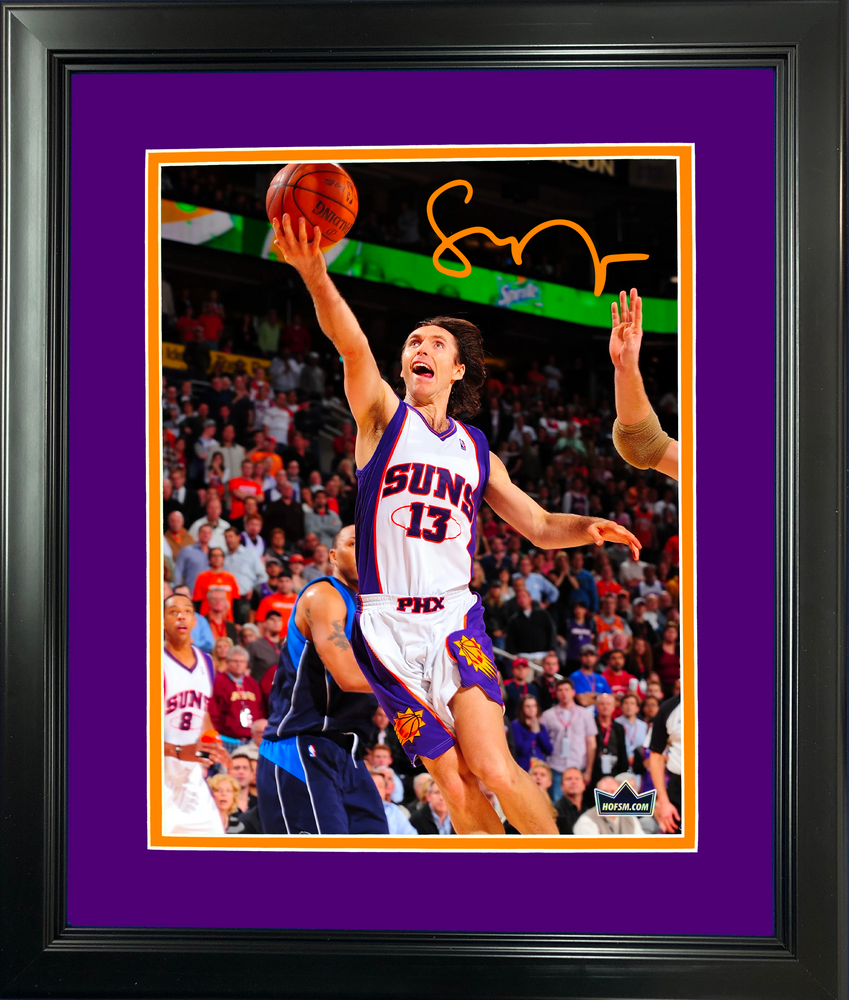 Framed Steve Nash Phoenix Suns Facsimile Laser Engraved Signature Auto 11"x14"Basketball Photo HOFSM Holo (ONLINE ORDER ONLY)