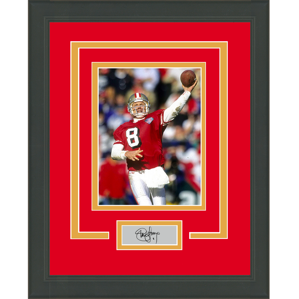 Framed Steve Young Facsimile Laser Engraved Signature Auto San Francisco 49ers 11x14 Football Photo (ONLINE ORDER ONLY)