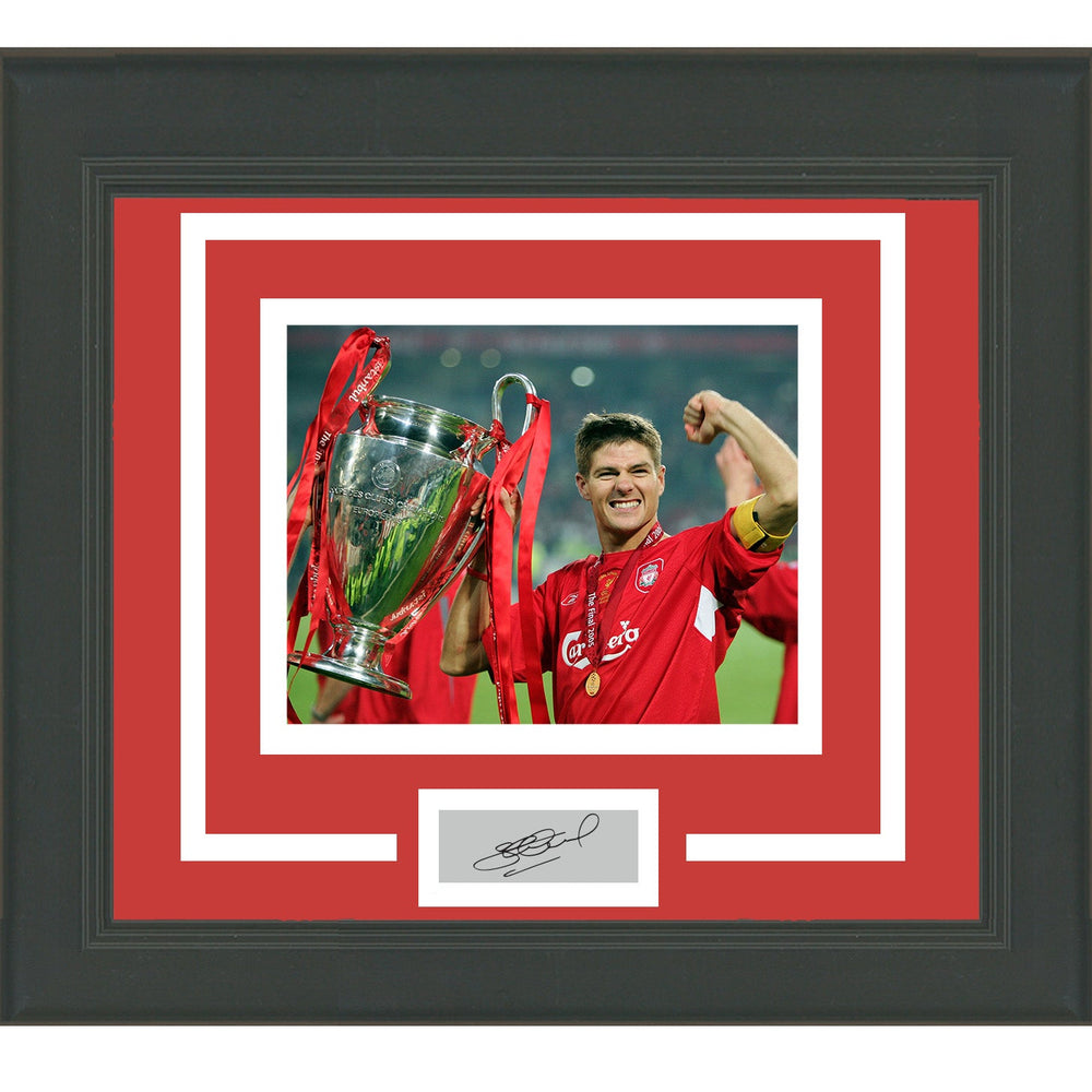 Framed Steven Gerrard Facsimile Laser Engraved Signature Auto Liverpool 11x14 Soccer Futbol Photo (ONLINE ORDER ONLY)