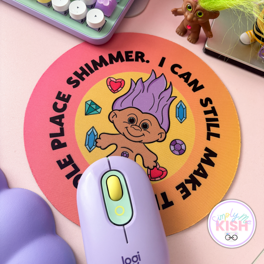 Bejeweled Trolls | Circle Mouse Pad (ONLINE ORDER ONLY)