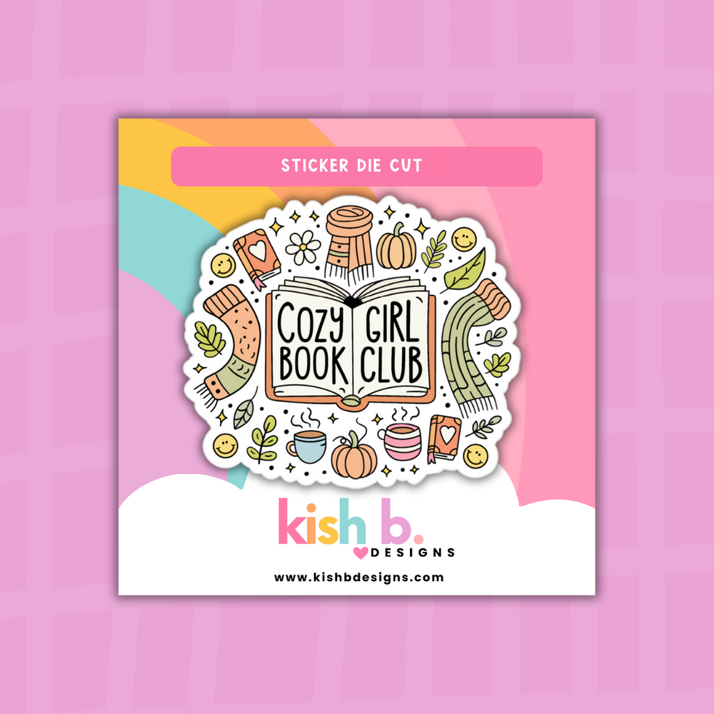 Cozy Girl Book Club | Sticker Die Cut (ONLINE ORDER ONLY)