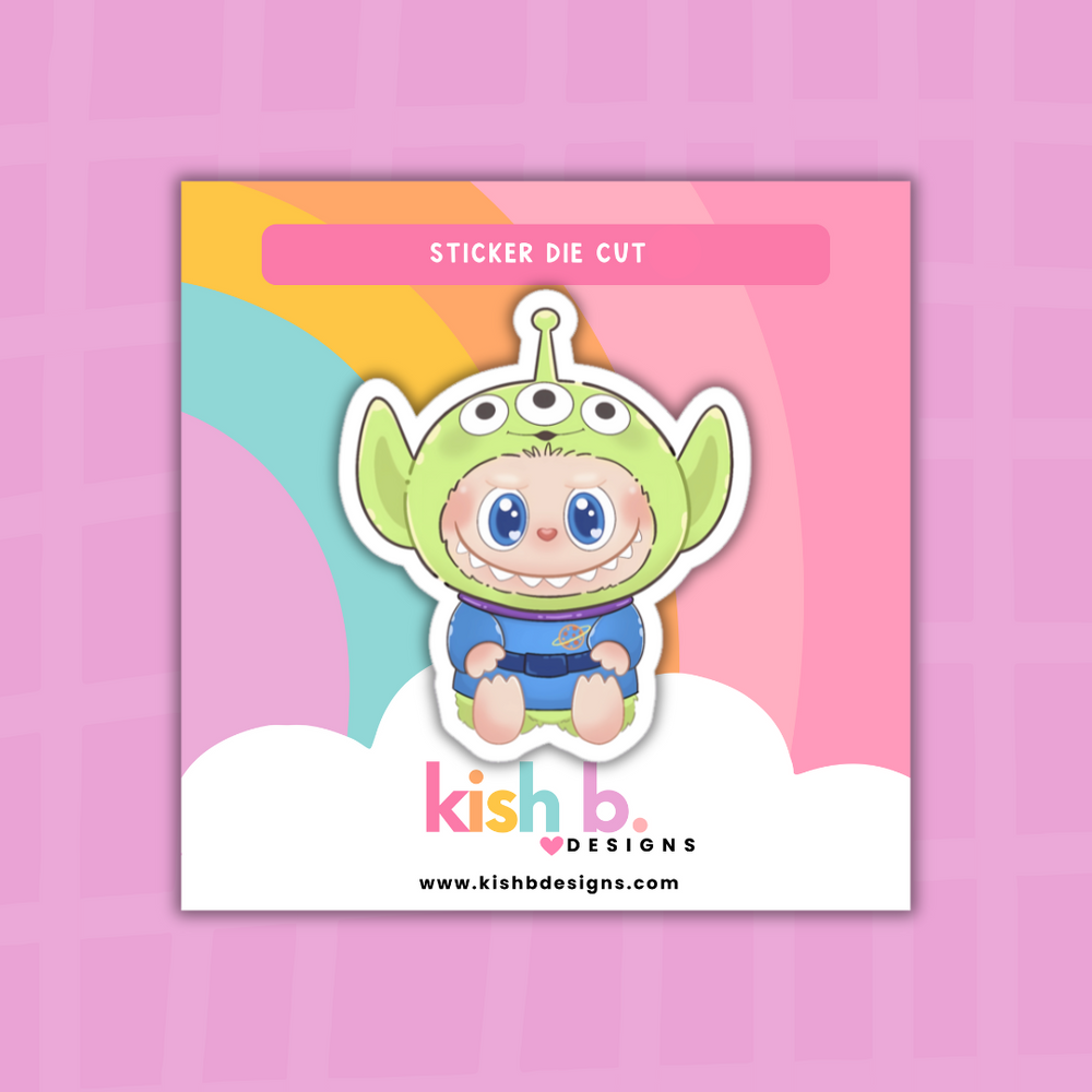 Alien-Monster| Sticker Die Cut (ONLINE ORDER ONLY)