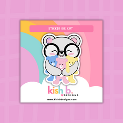 Emma Hugging Plushies | Sticker Die Cut (ONLINE ORDER ONLY)