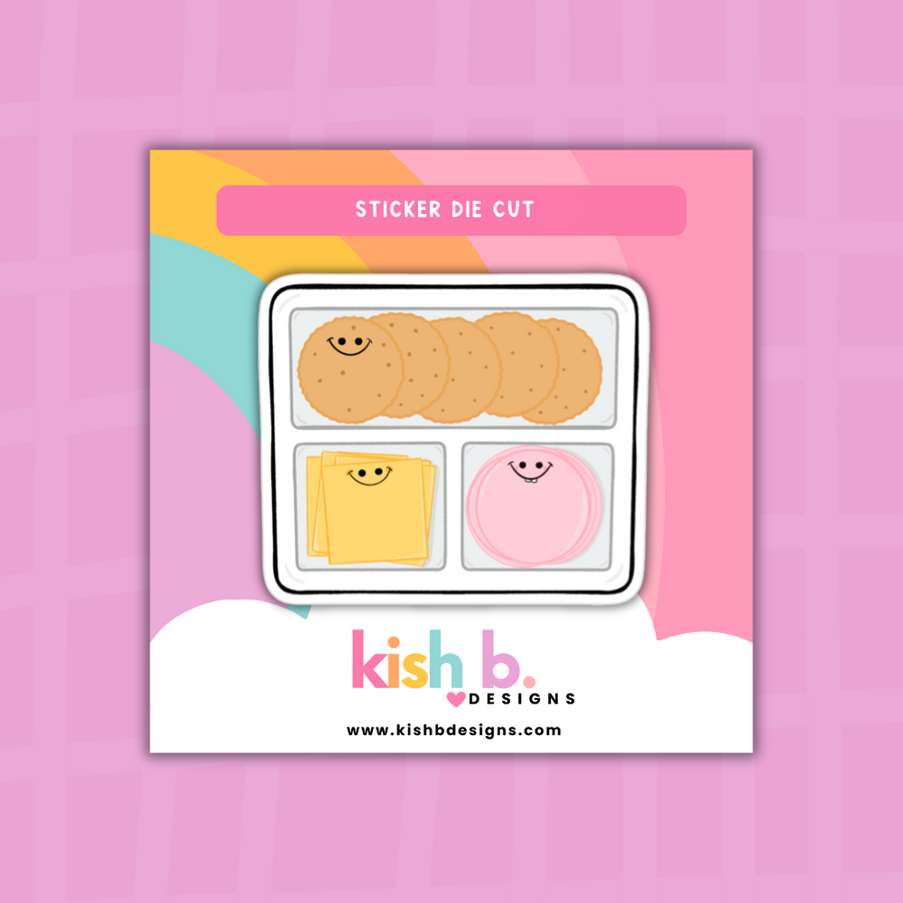 Crackers & Ham Mini Lunch Tray | Sticker Die Cut (ONLINE ORDER ONLY)