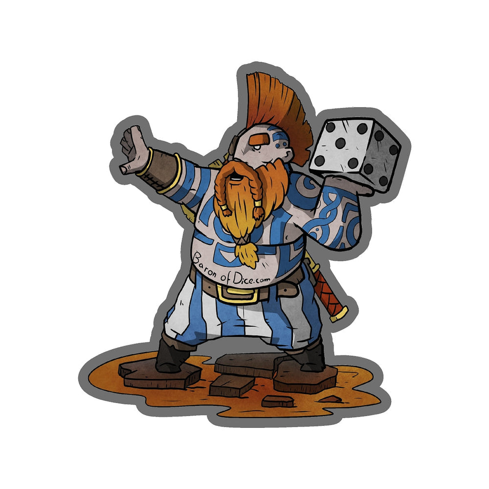 Premium Vinyl Stickers - Dwarven Hero (ONLINE ORDER ONLY)