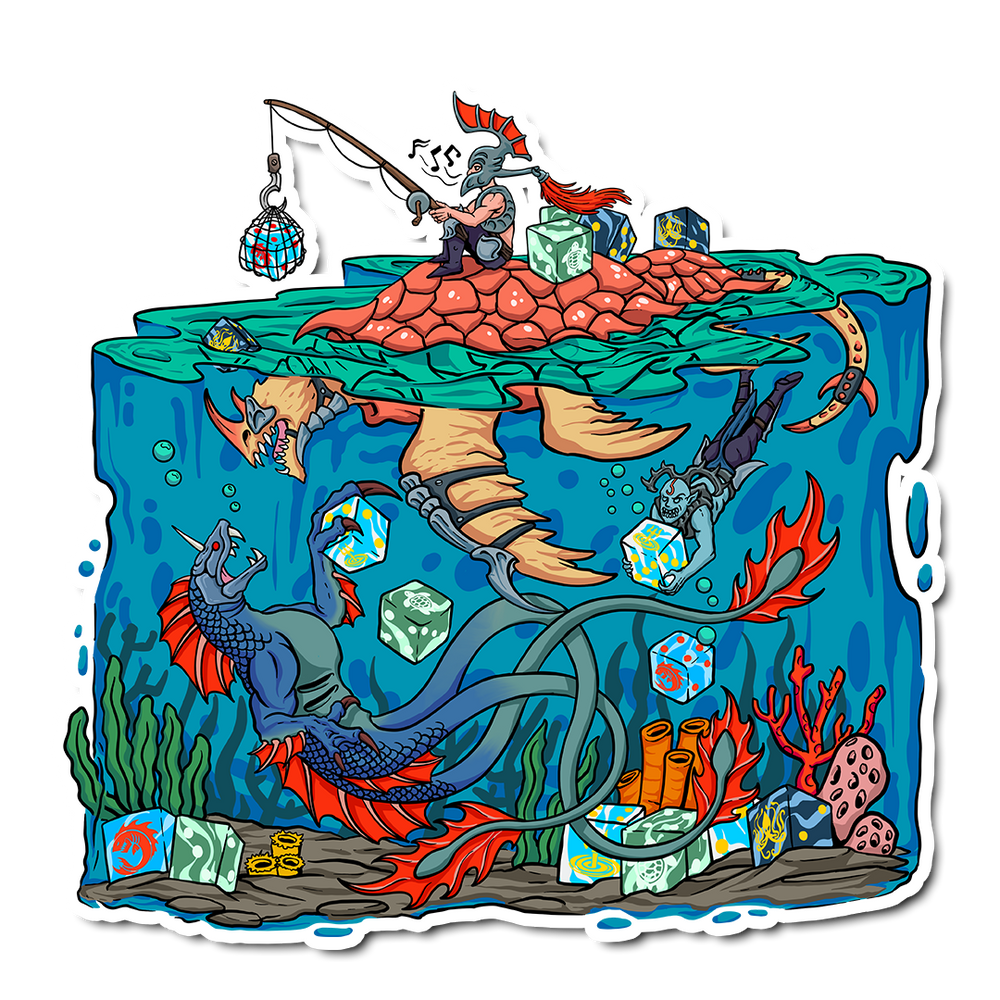 Premium Vinyl Stickers - Sea Elves (ONLINE ORDER ONLY)