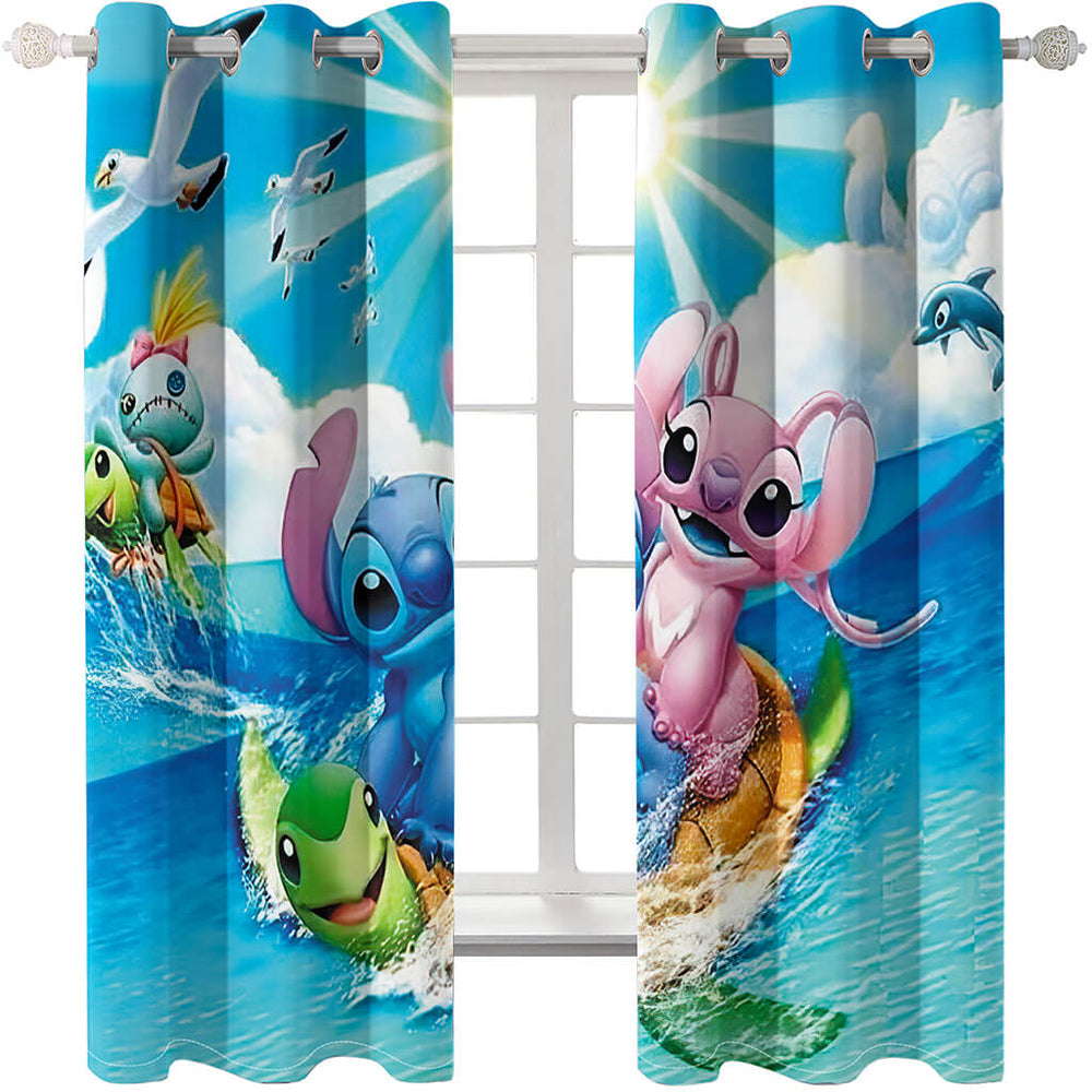 Stitch Curtains Cosplay Blackout Window Treatments Drapes for Room Decor (Online Order Only)