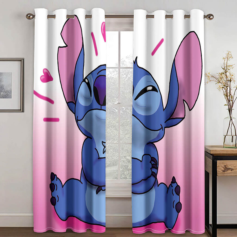 Stitch Curtains Cosplay Blackout Window Treatments Drapes for Room Decor (Online Order Only)