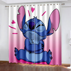 Stitch Curtains Cosplay Blackout Window Treatments Drapes for Room Decor (Online Order Only)