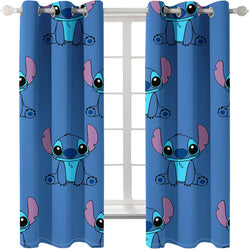 Stitch Curtains Cosplay Blackout Window Treatments Drapes for Room Decor (Online Order Only)